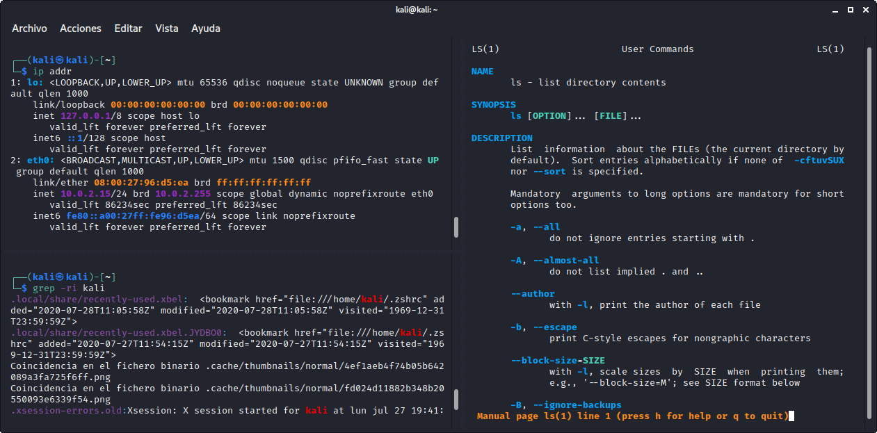 Colored terminal commands